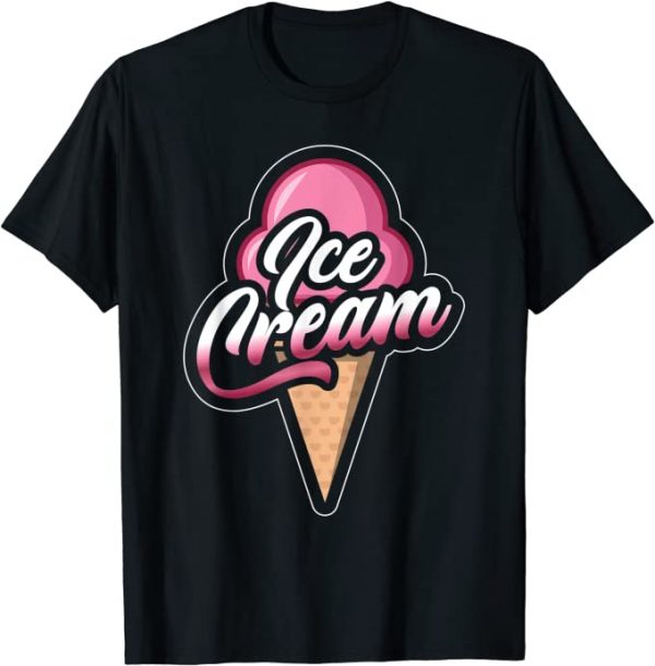 Leckere Eiscreme große Eiskugel in Waffel T-Shirt