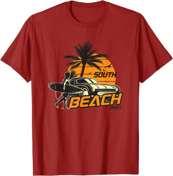 Surfer mit Surfboard geht zum Strand, Beach, Surfen, Surfing T-Shirt