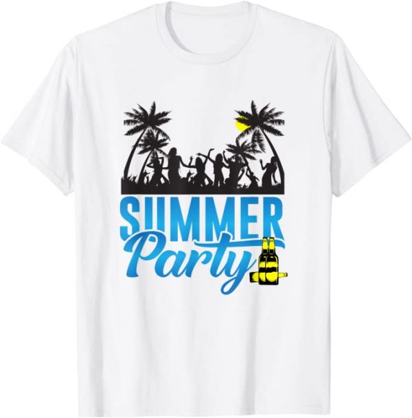Sommer Party, Tanz, Leute tanzen, trinken, Strand, Sonne T-Shirt