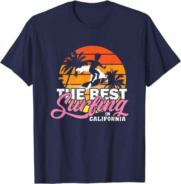 Surfing in California, Urlaub, USA, Surfen, Strand, Sommer T-Shirt