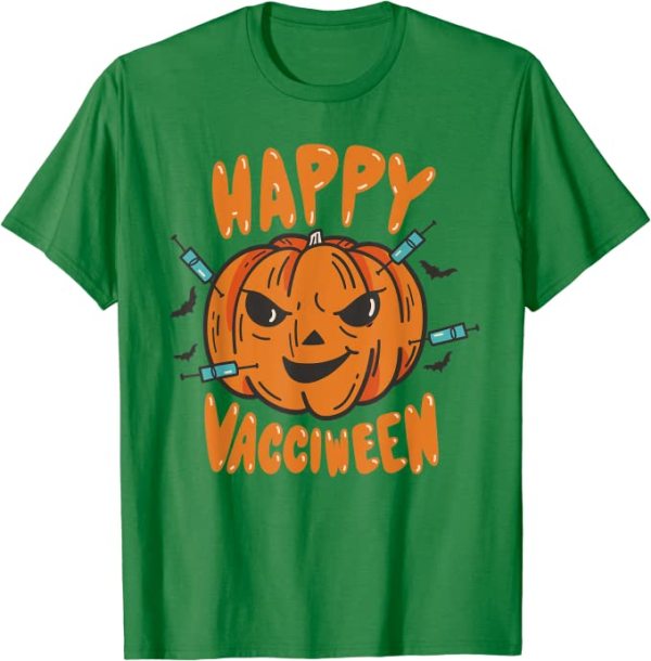 Happy Halloween fröhliches Impfen Kürbis Spritzen Halloween T-Shirt