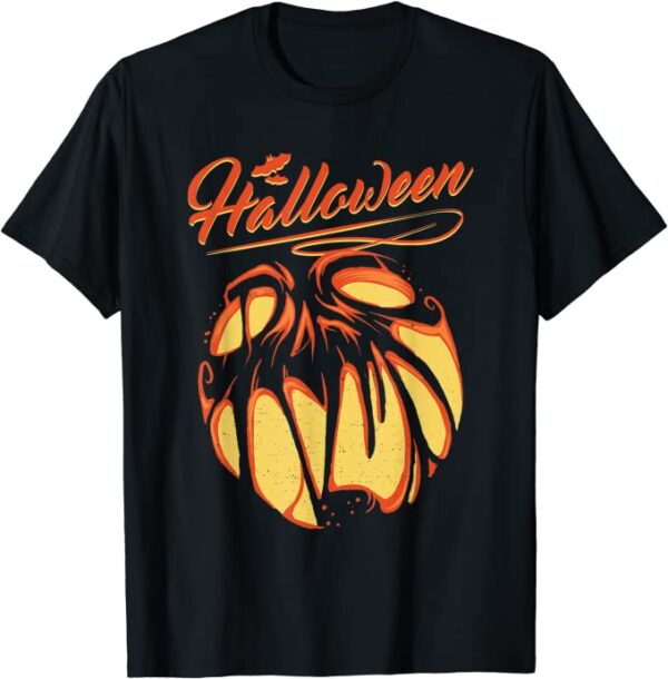 Halloween grusliger Kürbis Kopf für Männer Halloween T-Shirt