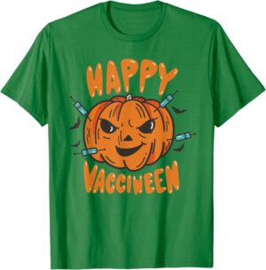 Happy Halloween fröhliches Impfen Kürbis Spritzen Halloween T-Shirt